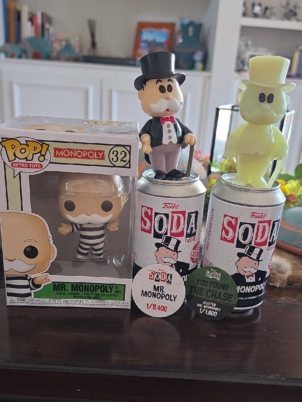 Funko Mr. Monopoly Soda Duo – Black, White, Red, Yellow Regular and Chase